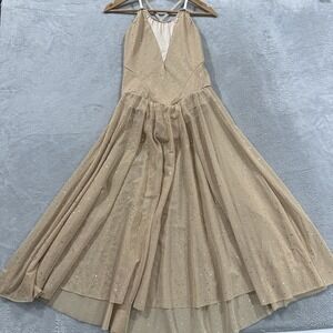 Art Stone Dance Nude Costume Fit Flare Glitter Stage XLarge Child 32302